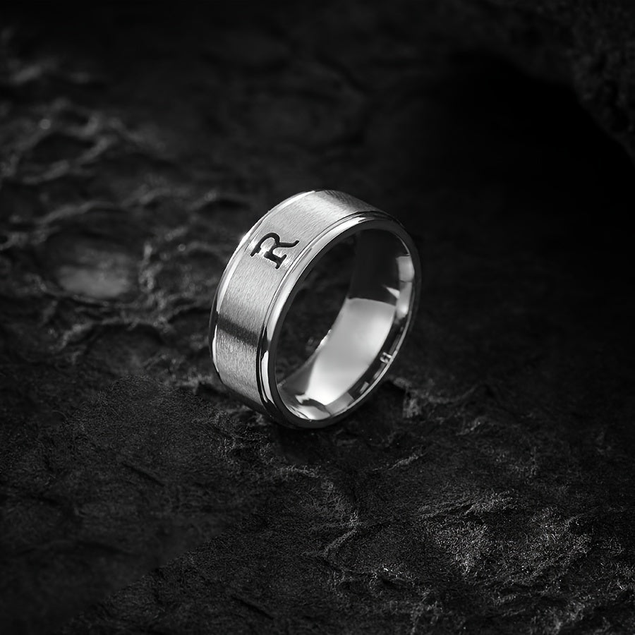 STAINLESS LETTER RING