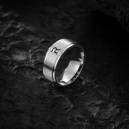 STAINLESS LETTER RING