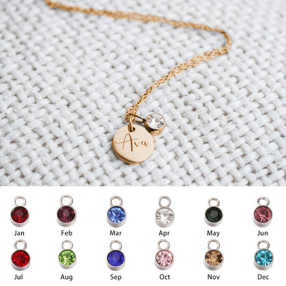 CUSTOMIZED NAME NECKLACE WITH BIRTHSTONE