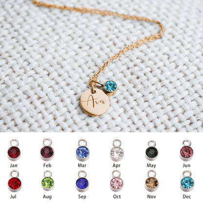 CUSTOMIZED NAME NECKLACE WITH BIRTHSTONE