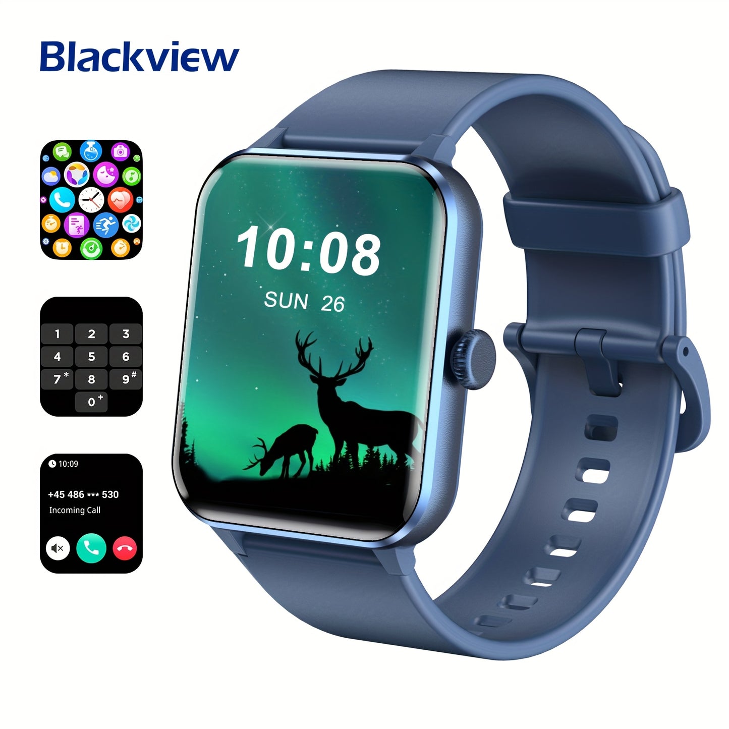 Smart Watch for Men, 4.7cm Smartwatch (Answer/Make Call), Fitness Tracker, 100+ Sport Modes, Real-time Data Monitoring, Pedometer, Smartwatches for iPhone And Android, Best Gift