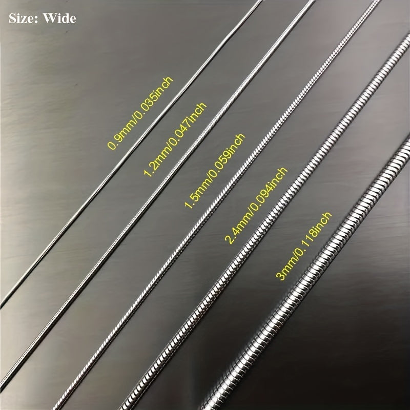 Titanium Stainless Steel Snake Chain Necklace