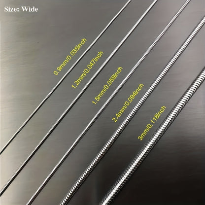 Titanium Stainless Steel Snake Chain Necklace