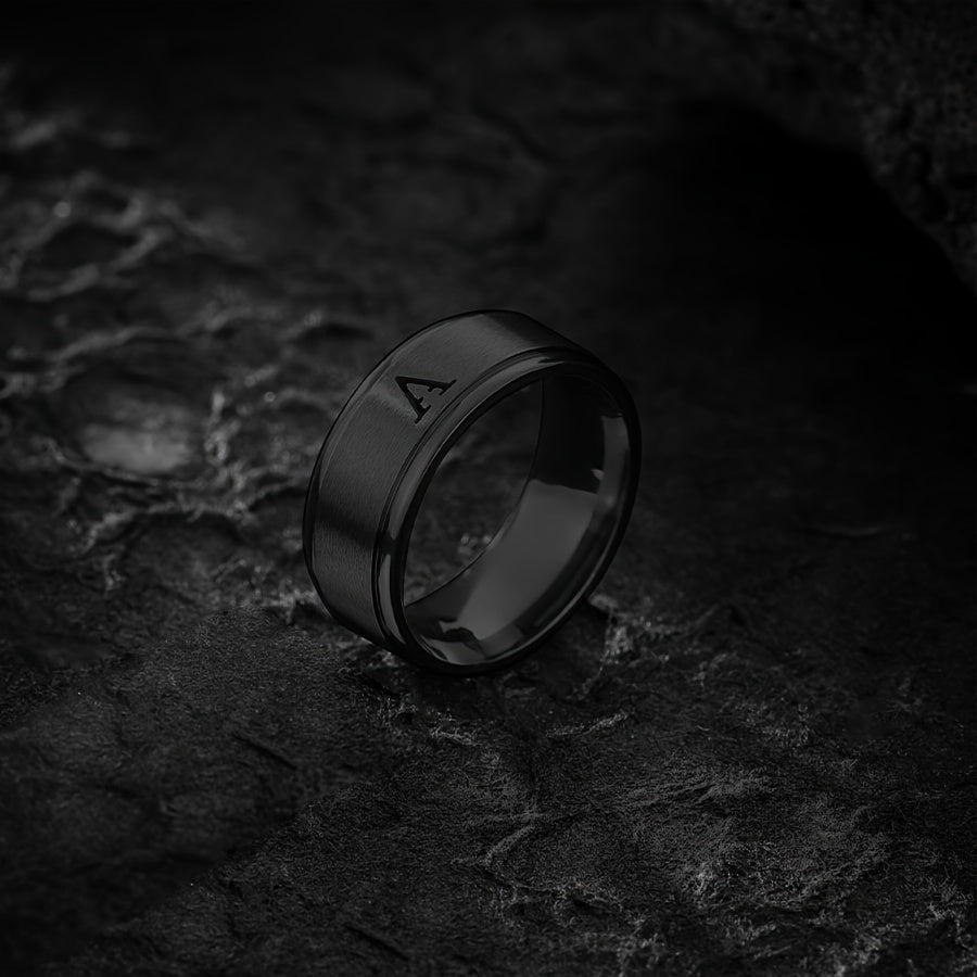 STAINLESS LETTER RING