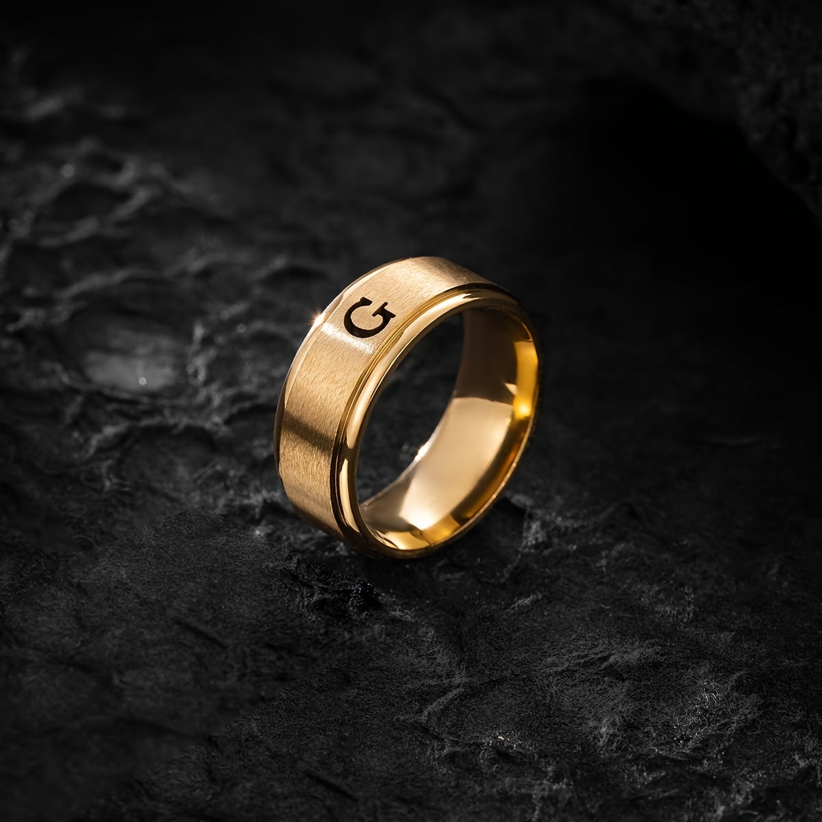 STAINLESS LETTER RING