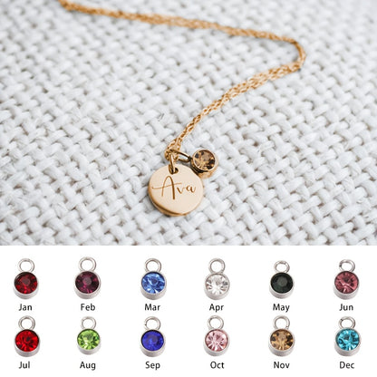 CUSTOMIZED NAME NECKLACE WITH BIRTHSTONE