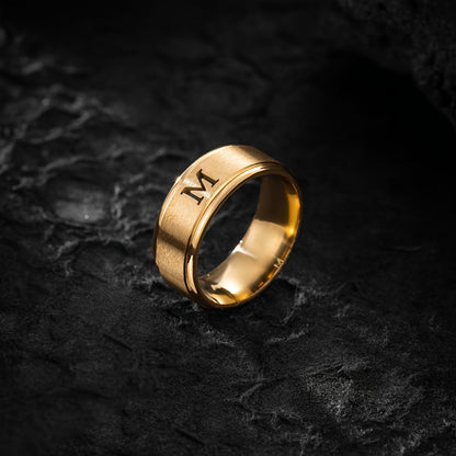 STAINLESS LETTER RING