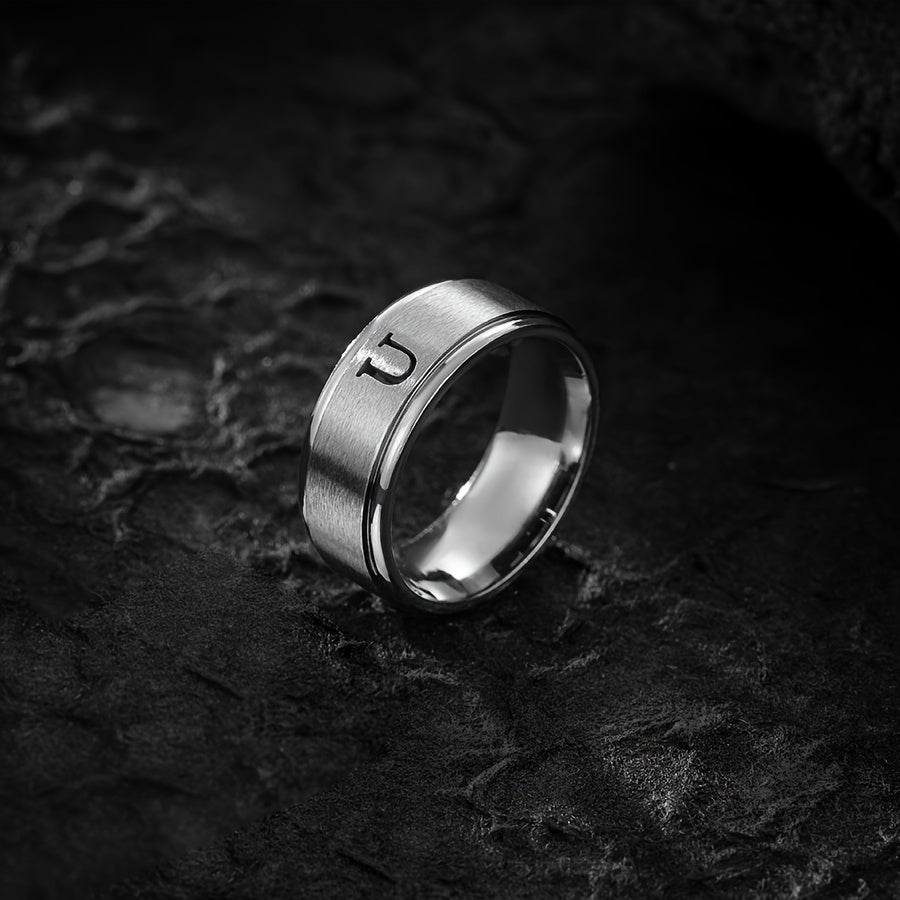 STAINLESS LETTER RING