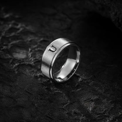 STAINLESS LETTER RING