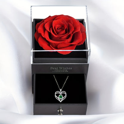 Eternal Rose Gift Box with Pendant Necklace