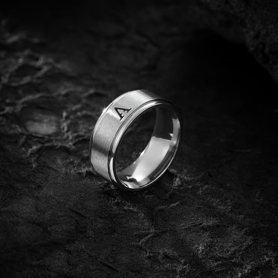 STAINLESS LETTER RING