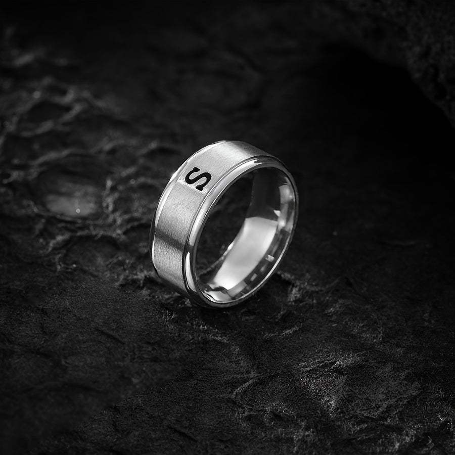 STAINLESS LETTER RING