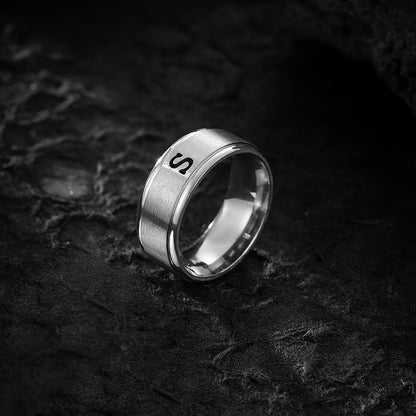 STAINLESS LETTER RING