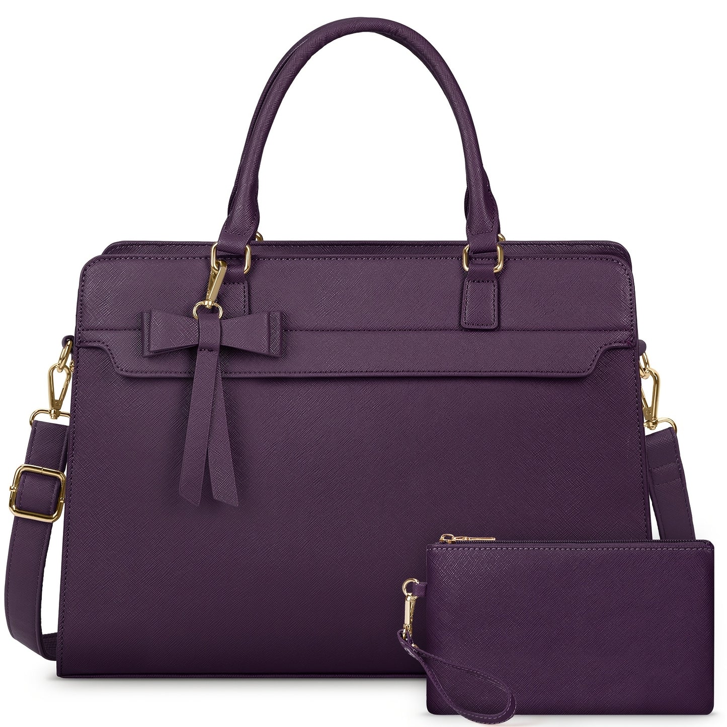 NUBILY 15.6" PU LEATHER LAPTOP TOTE SET