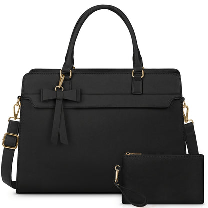 NUBILY 15.6" PU LEATHER LAPTOP TOTE SET