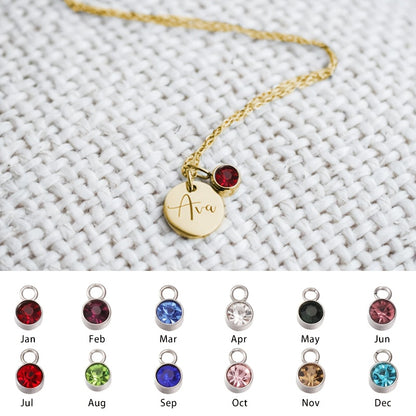 CUSTOMIZED NAME NECKLACE WITH BIRTHSTONE