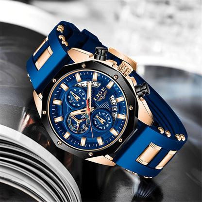 LIGE Luxury Sport Chronograph Watch