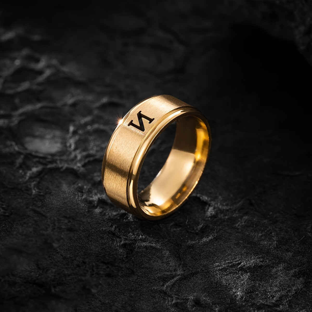STAINLESS LETTER RING