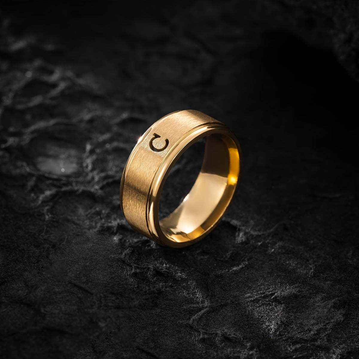 STAINLESS LETTER RING