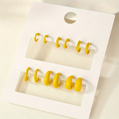 Simple Zinc Alloy Hoop Earrings