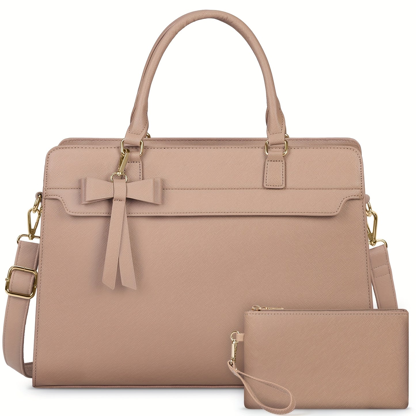 NUBILY 15.6" PU LEATHER LAPTOP TOTE SET