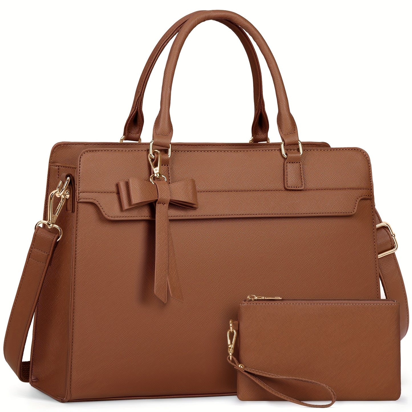 NUBILY 15.6" PU LEATHER LAPTOP TOTE SET