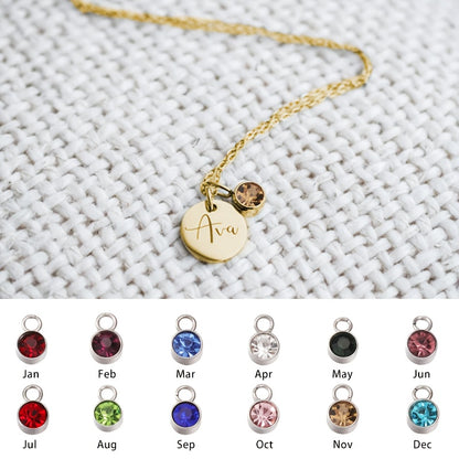 CUSTOMIZED NAME NECKLACE WITH BIRTHSTONE