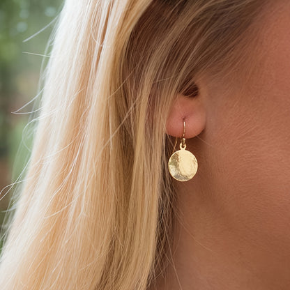 Minimalist Golden Round Earrings