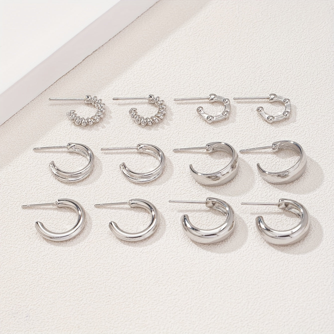 Simple Zinc Alloy Hoop Earrings