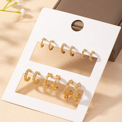 Simple Zinc Alloy Hoop Earrings