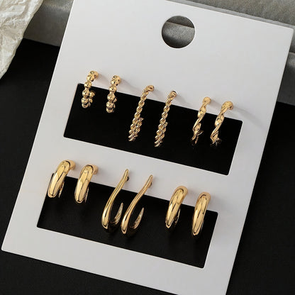 Simple Zinc Alloy Hoop Earrings