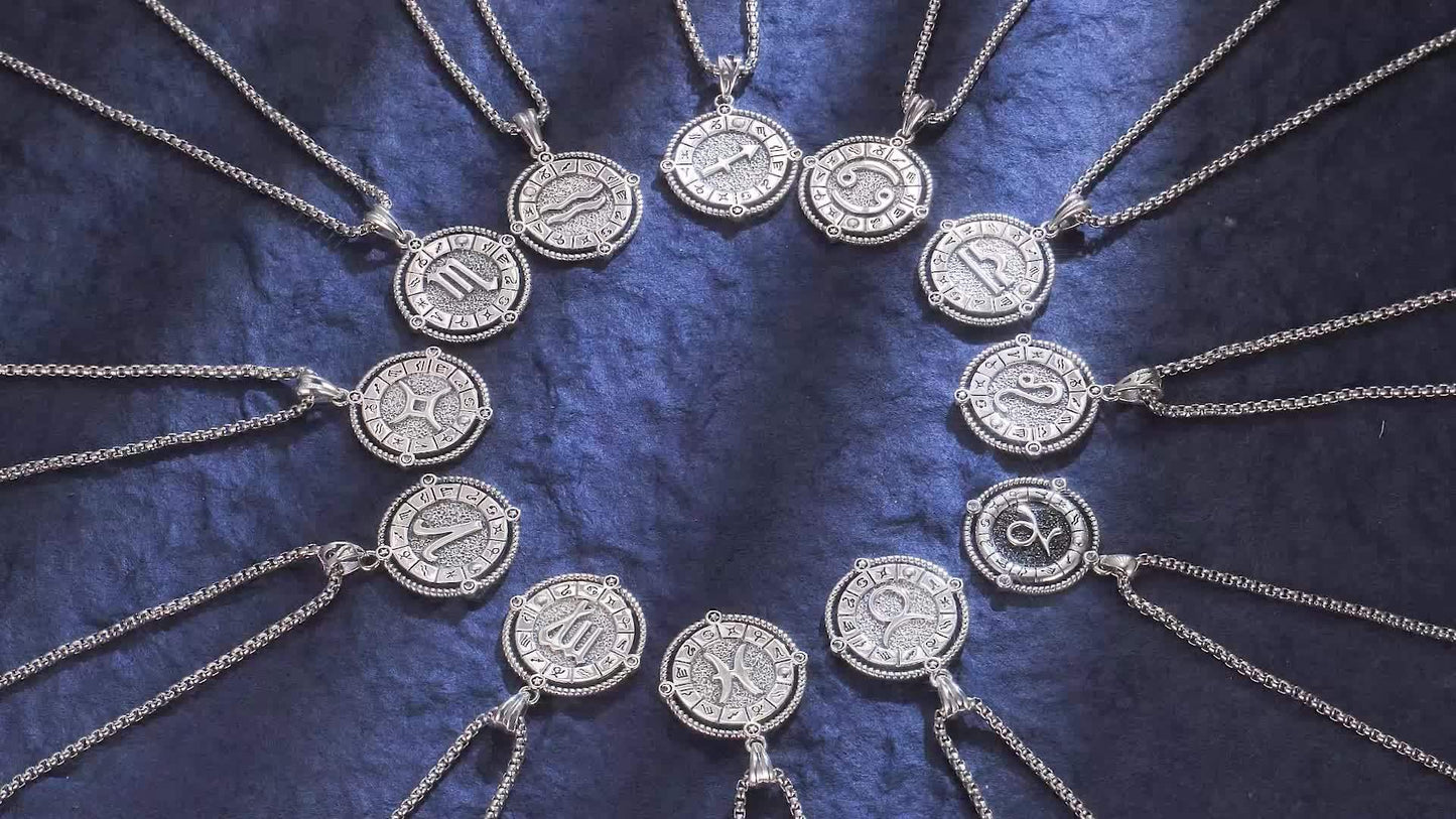 ZODIAC NECKLACE 925 STERLING SILVER