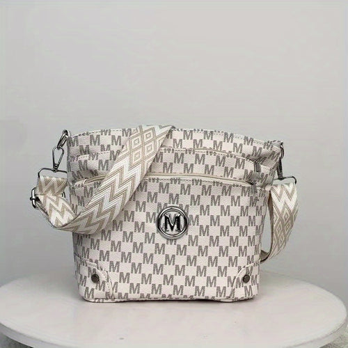 ELEGANT MONOGRAMMED FAUX LEATHER TOTE